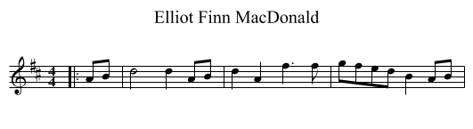Elliot Finn MacDonald - staff notation