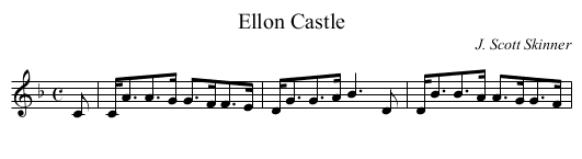 Ellon Castle - staff notation