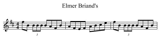 Elmer Briand's - staff notation