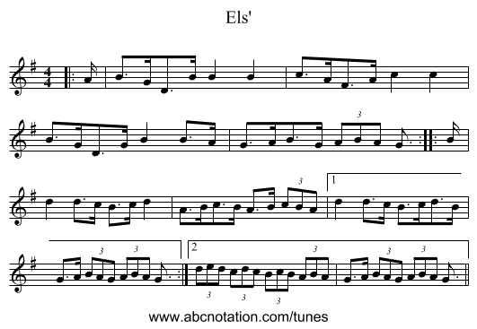 Els' - staff notation