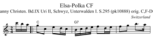 Elsa-Polka CF - staff notation