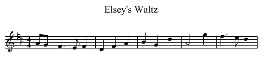 Elsey's Waltz - staff notation