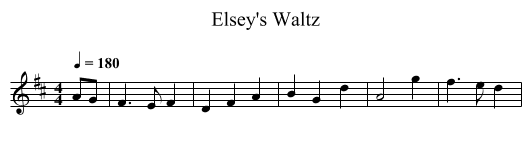 Elsey's Waltz - staff notation