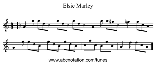 Elsie Marley - staff notation