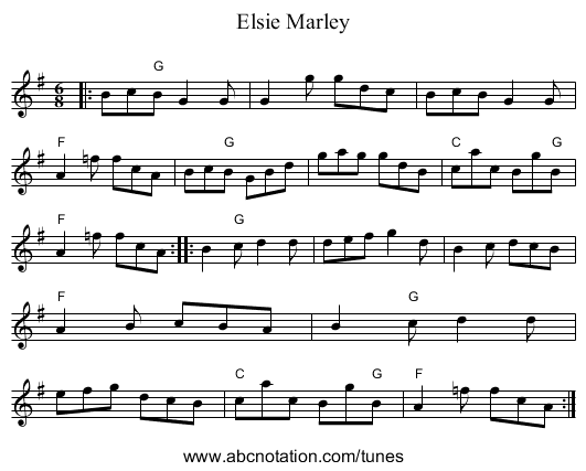 Elsie Marley - staff notation