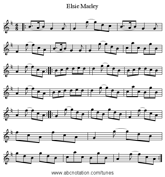 Elsie Marley - staff notation