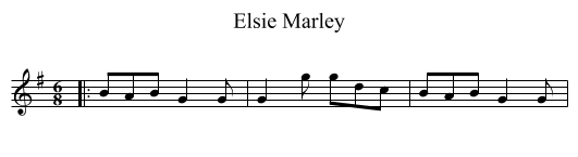Elsie Marley - staff notation