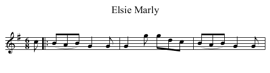 Elsie Marly - staff notation