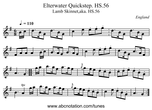 Elterwater Quickstep. HS.56 - staff notation