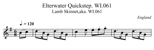 Elterwater Quickstep. WI.061 - staff notation