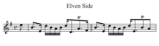 Elven Side - staff notation