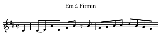 Em à Firmin - staff notation