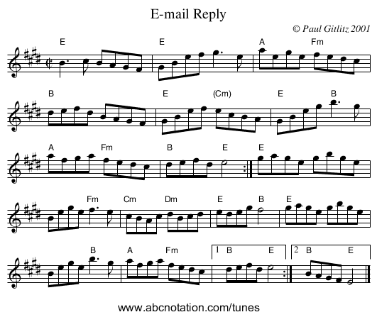E-mail Reply - staff notation