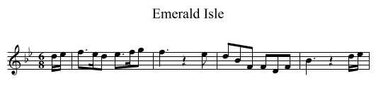 Emerald Isle - staff notation