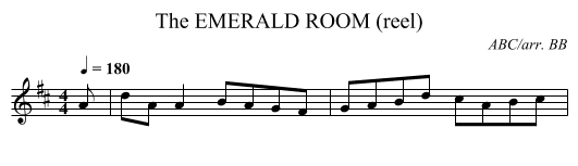 EMERALD ROOM (reel), The - staff notation