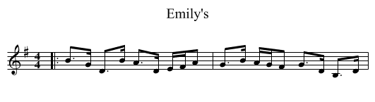 Emily's - staff notation