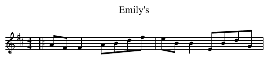 Emily's - staff notation