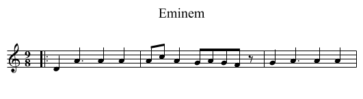 Eminem - staff notation