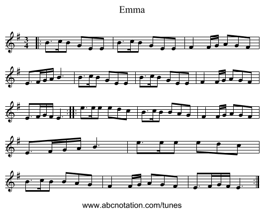 Emma - staff notation