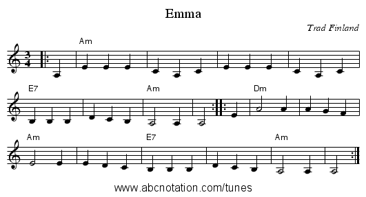 Emma - staff notation