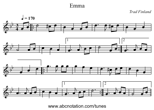 Emma - staff notation