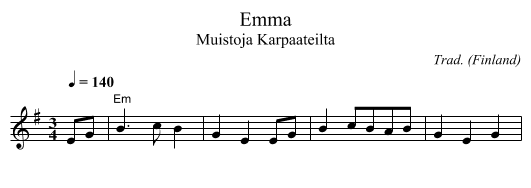 Emma - staff notation