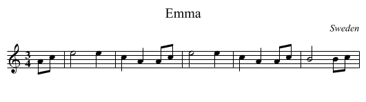 Emma - staff notation
