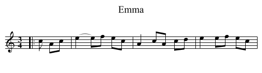 Emma - staff notation