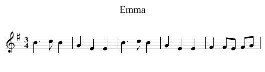 Emma - staff notation