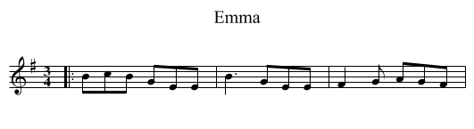 Emma - staff notation