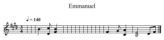 Emmanuel - staff notation