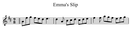 Emma's Slip - staff notation