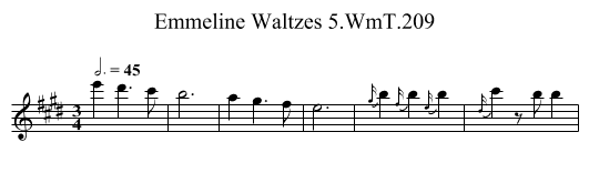 Emmeline Waltzes 5.WmT.209 - staff notation
