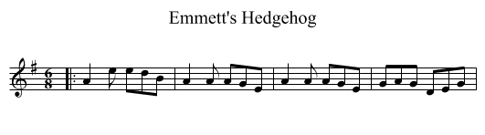 Emmett's Hedgehog - staff notation