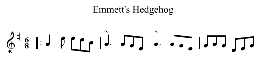 Emmett's Hedgehog - staff notation