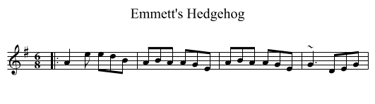 Emmett's Hedgehog - staff notation