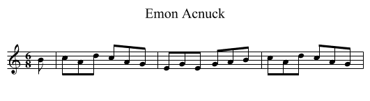 Emon Acnuck - staff notation