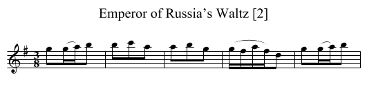 Emperor of Russia’s Waltz [2] - staff notation