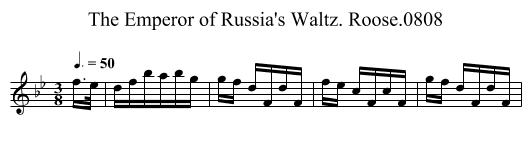 Emperor of Russia's Waltz. Roose.0808, The - staff notation