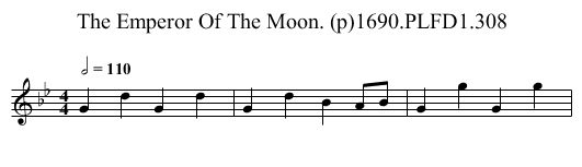 Emperor Of The Moon. (p)1690.PLFD1.308, The - staff notation