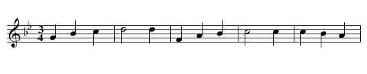 En Avant Blonde (valse) in G minor - staff notation