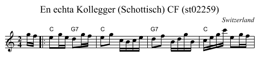 En echta Kollegger (Schottisch) CF (st02259) - staff notation