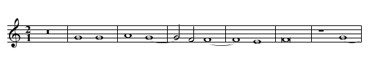 En l'ombre d'ung buissonnet - staff notation