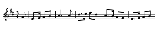 En Passant la Riviere - bourree - staff notation