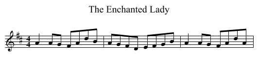 Enchanted Lady, The  - staff notation