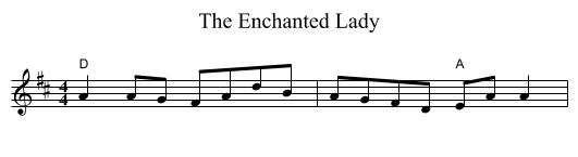 Enchanted Lady, The  - staff notation