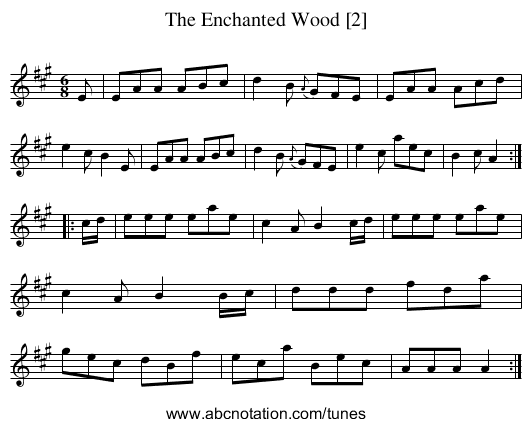 Enchanted Wood [2], The - staff notation