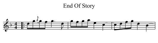End Of Story - staff notation