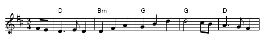 Endearing Young Charms - staff notation