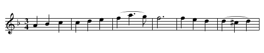 Enfant Valse, La - staff notation